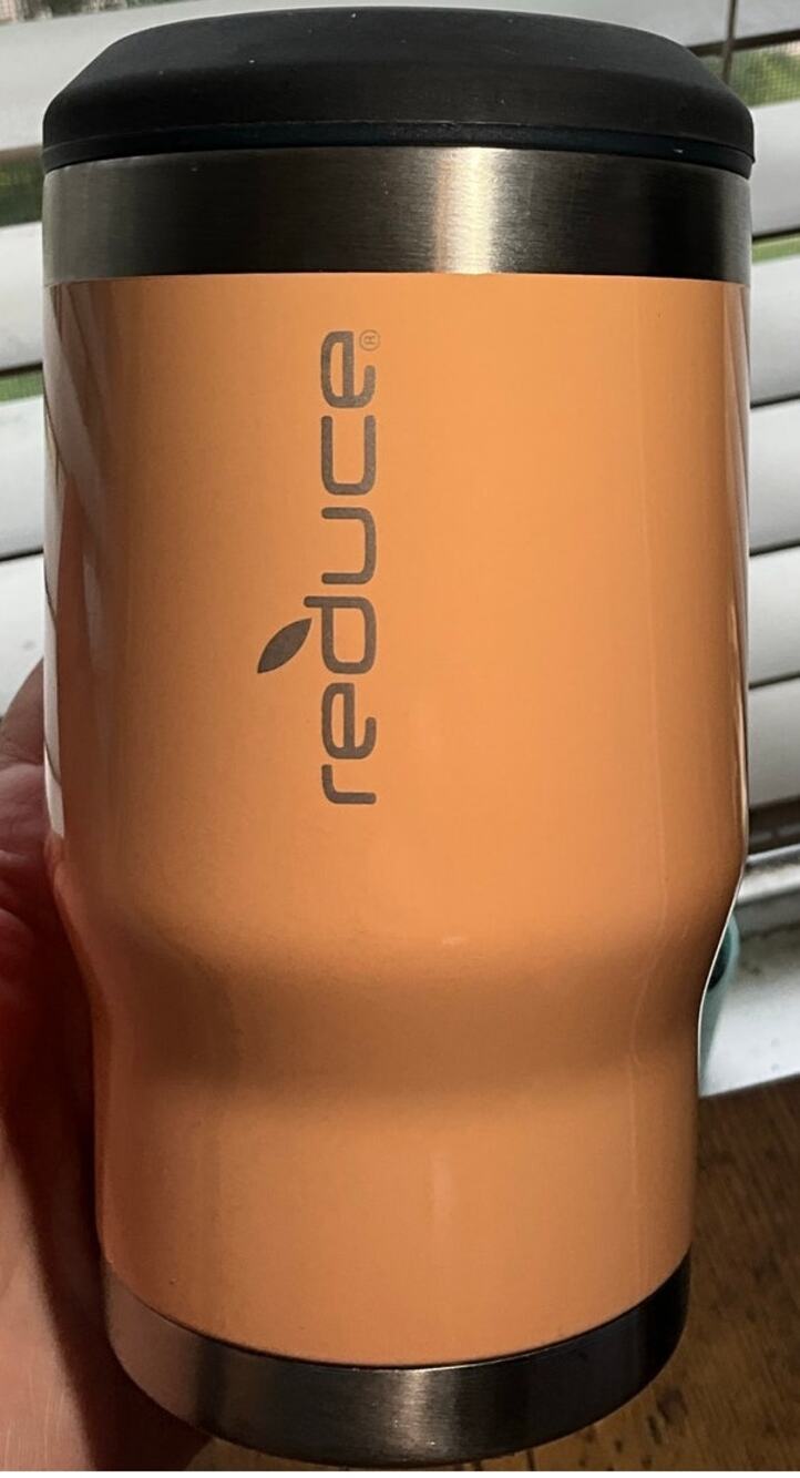 New Reduce Vacuum Insulated Drink Cooler Can/Bottle Koozie 14oz Peach Color
